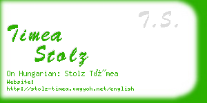 timea stolz business card